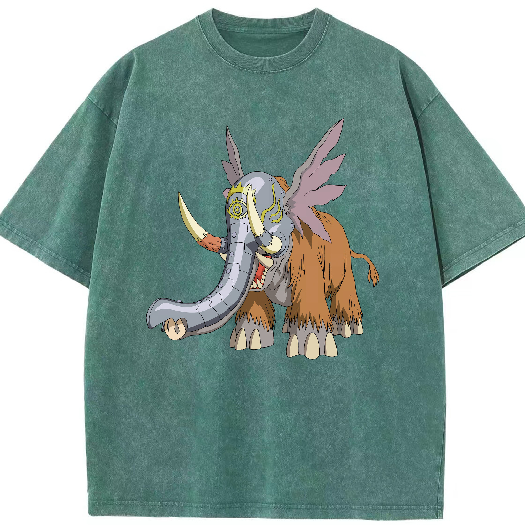 （画像用） Digimon デジタルモンスター/デジモン 綿100% ヴィンテージ風 半袖Tシャツ（フロントプリント）
